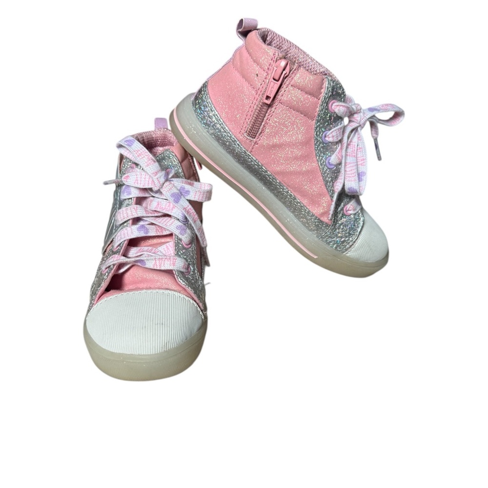 Athletic Works Pink and Silver High-Top Sneakers